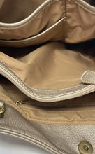 Load image into Gallery viewer, Nicole Miller Womens Gold Leather Studded Double Handle Shoulder Handbag
