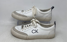 Load image into Gallery viewer, Calvin Klein Womens Lariss White Low Top Lace-Up Sneaker Shoes Size 7.5M
