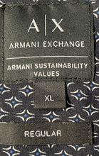 Load image into Gallery viewer, Armani Exchange Womens Black Geometric Print Long Sleeve Button-Up Shirt Size XL
