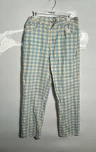 Load image into Gallery viewer, Kickers Classics Womens Multicolor Gingham Light Wash Straight Leg Jeans Size 32
