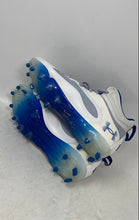 Load image into Gallery viewer, Under Armour Mens Command MC Mid 3025639-100 White Blue Lacrosse Cleats Size 7
