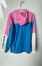 Load image into Gallery viewer, Fly Supply Womens Multicolor Colorblock Hooded Windbreaker Jacket Size Large
