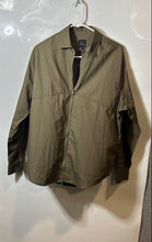 Load image into Gallery viewer, Armani Exchange Mens Green Cotton Long Sleeve Collared Full-Zip Overshirt Size S
