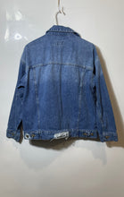 Load image into Gallery viewer, Forever 21 Womens Blue Denim Thrashed Distressed Button Front Jacket Size Small
