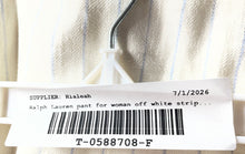 Load image into Gallery viewer, Lauren Ralph Lauren Womens Off White Striped Linen Pleated Ankle Pants Size 12
