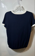 Load image into Gallery viewer, Calvin Klein Womens Blue White Short Sleeve Crew Neck Pullover T-Shirt Size L
