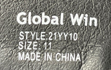 Load image into Gallery viewer, Global Win Womens Black Faux Leather Almond Toe Knee High Riding Boots Size 11
