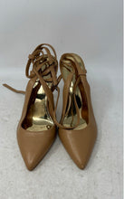 Load image into Gallery viewer, Guess Womens Brown Leather Pointed Toe Ankle Tie Stiletto Pump Heels Size 7M
