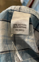 Load image into Gallery viewer, Banana Republic Mens Blue White Plaid Short Sleeve Button-Up Shirt Size XL

