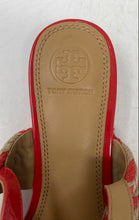 Load image into Gallery viewer, Authentic Tory Burch Womens Lola Orange Tan Flat Slingback Sandals Size 9M
