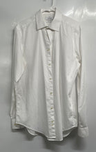 Load image into Gallery viewer, Calvin Klein Mens White Long Sleeve Slim Fit Stretch Dress Shirt Size L 16
