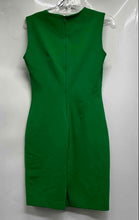 Load image into Gallery viewer, Zara Womens Green Sleeveless Knee-Length Slit Back-Zip Sheath Dress Size Small
