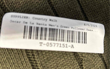 Load image into Gallery viewer, Oscar De La Renta Mens Green Cable-Knit Long Sleeve Pullover Sweater Size L
