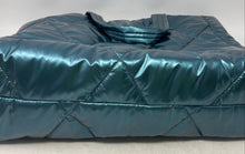 Load image into Gallery viewer, Victoria's Secret Womens Blue Quilted Puffer Double Handle Tote Bag With Tag
