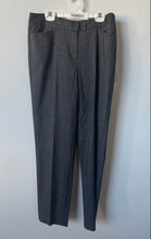 Load image into Gallery viewer, Jones New York Womens Gray Flat Front Pockets Straight Leg Dress Pants Size 4P

