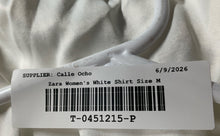 Load image into Gallery viewer, Zara Womens White Long Sleeve Mock Neck Back Button Cropped Blouse Top Size M
