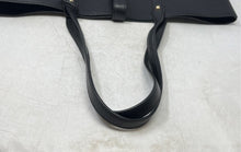 Load image into Gallery viewer, Michael Kors Womens Black Pebble Leather Double Strap Medium Travel Tote Bag
