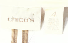 Load image into Gallery viewer, Chico's Womens Beige Brown Colorblock Long Sleeve Open Front Jacket Size 4
