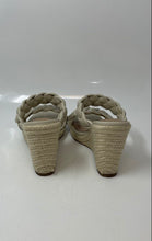 Load image into Gallery viewer, Steve Madden Womens Beige Braided Strap Wedge Heel Espadrille Sandals Size 6
