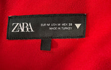 Load image into Gallery viewer, Zara Womens Red Sleeveless Sweetheart Midi Bodycon Dress Size Medium
