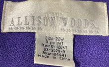 Load image into Gallery viewer, Allison Woods Womens Purple Notch Collar Long Length Trench Coat Size 22W
