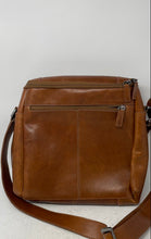Load image into Gallery viewer, Velez Womens Brown Leather Adjustable Crossbody Strap Outer Pocket Messenger Bag
