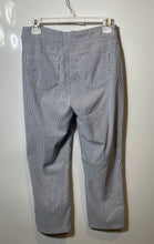 Load image into Gallery viewer, Mario Serrani Womens Blue White Striped Pull-On Dress Pant Size Medium
