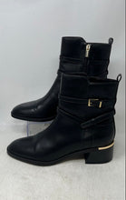 Load image into Gallery viewer, Calvin Klein Womens Jasen Black Leather Round Toe Side Zip Ankle Boots Size 10M
