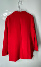 Load image into Gallery viewer, StyleList By Micaela Womens Red Peak Lapel Double-Breasted Blazer Sz L With Tag
