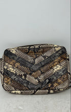Load image into Gallery viewer, Michael Kors Womens Jet Set Multicolor Chevron Snakeskin Crossbody Bag
