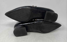Load image into Gallery viewer, Menina Step Womens Leonor Black Pointed Toe Block Heel Mary Jane Flats Size 40
