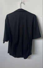Load image into Gallery viewer, Anne Klein Womens Black Short Sleeve Collared Button-Up Shirt Size XL
