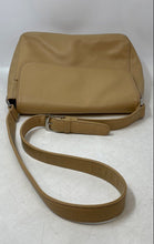 Load image into Gallery viewer, Charter Club Womens Beige Leather Inner Pockets Flap Crossbody Handbag
