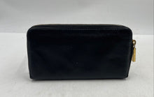 Load image into Gallery viewer, Authentic Tory Burch Womens Black Leather Continental Zip-Around Wallet Stained
