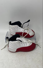 Load image into Gallery viewer, Nike Boys Air Jordan 12 850000-116 White Red Lace Up Basketball Shoes Size 8C
