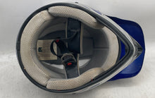 Load image into Gallery viewer, TCMT Unisex HY601 Blue &amp; Gray Printed Cushioned Motorcycle Helmet Size XL
