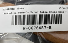 Load image into Gallery viewer, Bandolino Womens Brietta Brown Zipper Leather Block Heel Ankle Booties Size 7.5M
