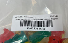 Load image into Gallery viewer, Lot Of 11 Pieces Mixed Variety Multicolor Mini Figures Pencil Toppers
