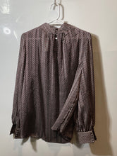 Load image into Gallery viewer, H&amp;M Womens Multicolor Geometric Print Long Sleeve Pullover Blouse Top Size L
