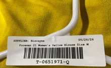 Load image into Gallery viewer, Forever 21 Womens Yellow Sleeveless Square Neck Regular Fit Camisole Top Size M
