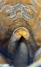 Load image into Gallery viewer, Mens Black Genuine Leather Oil Resistant Pull-On Cowboy Western Boots Size 12D

