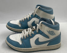 Load image into Gallery viewer, Authentic Nike Womens Air Jordan 1 Mid BQ6472 White Light Blue Sneaker Shoes 9
