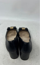 Load image into Gallery viewer, Cole Haan Womens Tali Bow Black Leather Slip-On Block Pump Heels Size 9B

