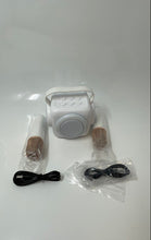 Load image into Gallery viewer, White K5 Portable Compact Karaoke Machine Speaker With Microphone Not Tested
