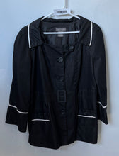 Load image into Gallery viewer, Kenar Womens Black 3/4 Sleeve Pockets Belted Blazer Jacket Size 12
