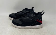 Load image into Gallery viewer, Nike Boys Air Jordan Fadeaway Black Mid Top Sneaker Shoes Size 12C Missing Laces
