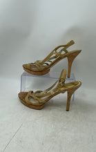 Load image into Gallery viewer, Michael Kors Womens Beige Brown Open Toe Platform Heels Size 9.5M
