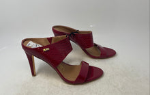 Load image into Gallery viewer, Calvin Klein Womens Cecily Red Leather Slip-On Stiletto Slide Heels Size 9

