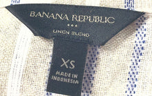 Load image into Gallery viewer, Banana Republic Womens Multicolor Striped Cropped Button-Up Shirt Size XS
