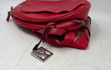 Load image into Gallery viewer, Armani Exchange Womens Red Faux Leather Adjustable Strap Inner Pockets Backpack
